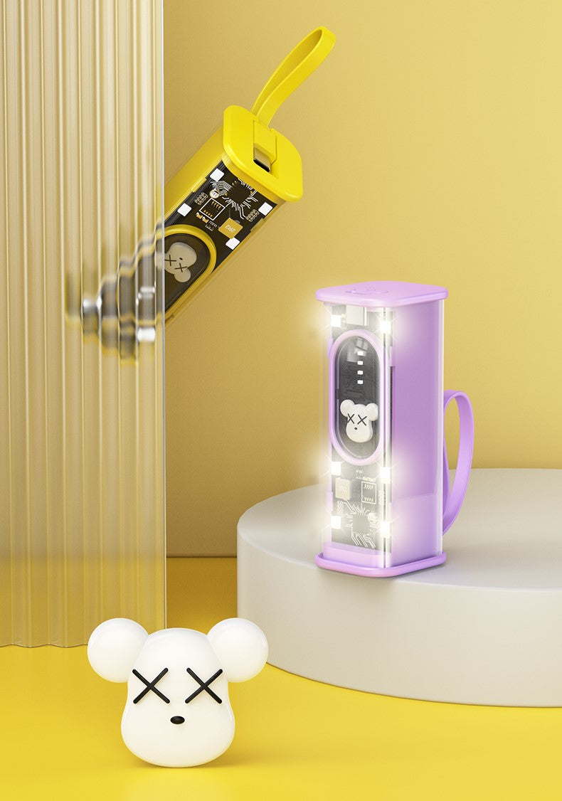 Amytel 15watt fast charging power bank with Teddy Design with 5000 Mah For Iphone series (6 Month Warranty )