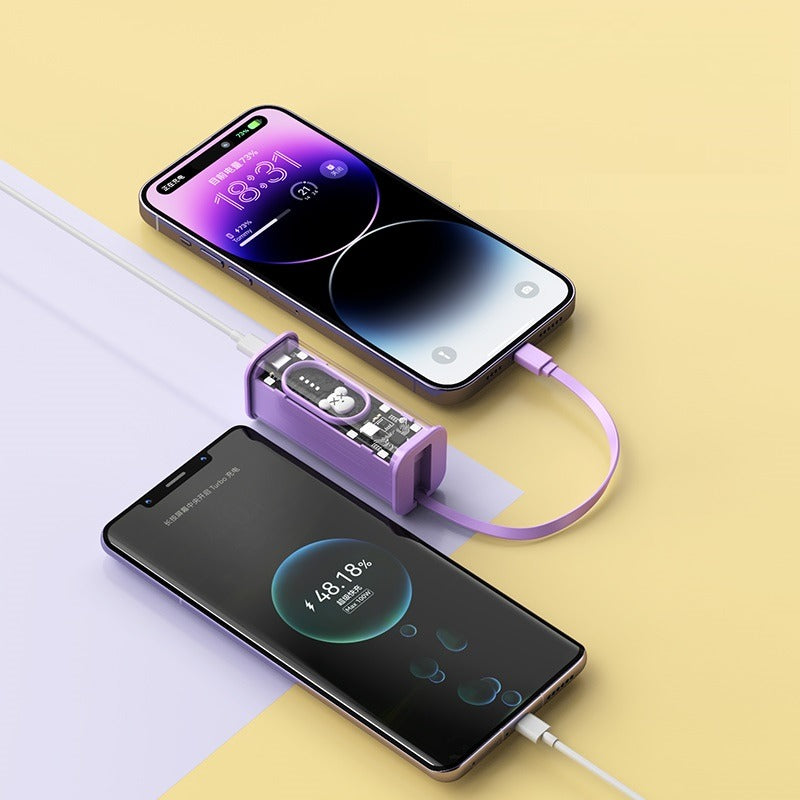 Amytel 15watt fast charging power bank with Teddy Design with 5000 Mah For Iphone series (6 Month Warranty )