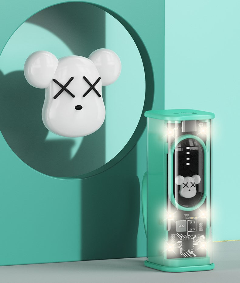 Amytel 15watt fast charging power bank with Teddy Design with 5000 Mah For Iphone series (6 Month Warranty )