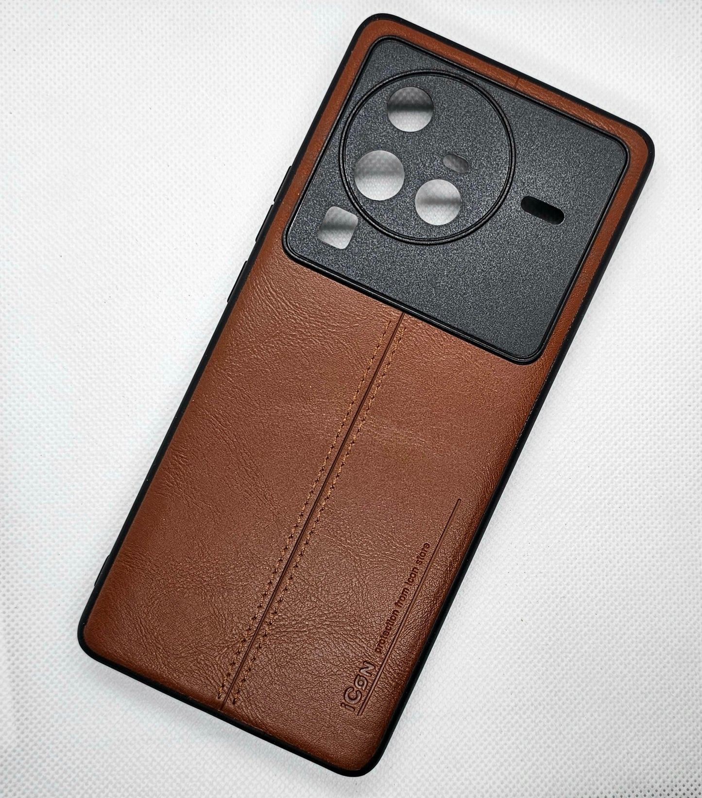 Luxurious Leather Vivo X80 Pro Mobile Back Cover