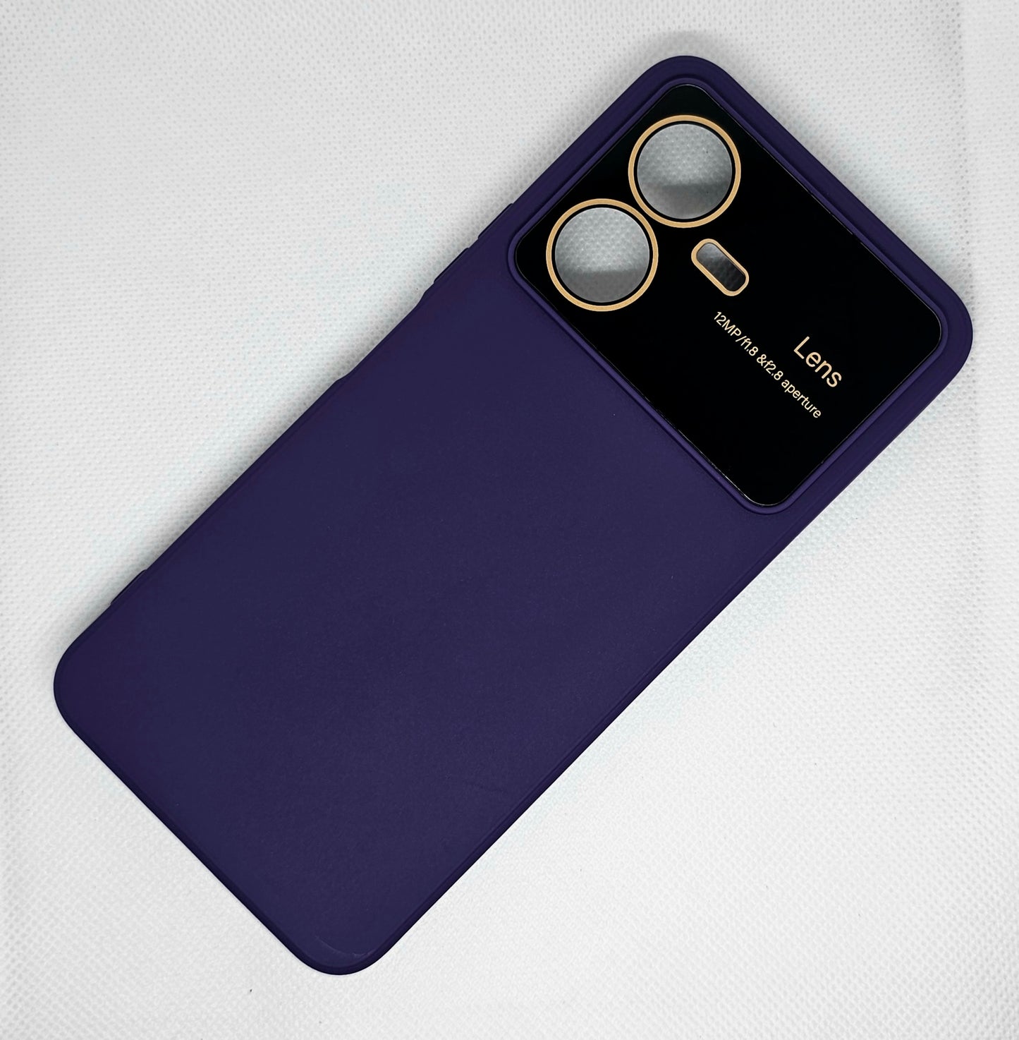Vivo Y22 (4G) Silicone Back Cover with Protective Lens