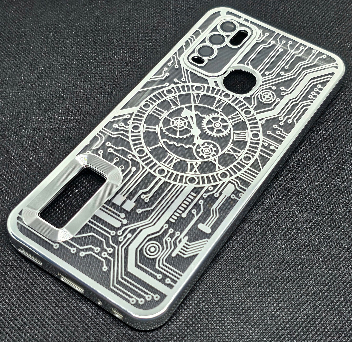 Vivo Y30/Y50 Back Cover with CD Watch Machine Design soft