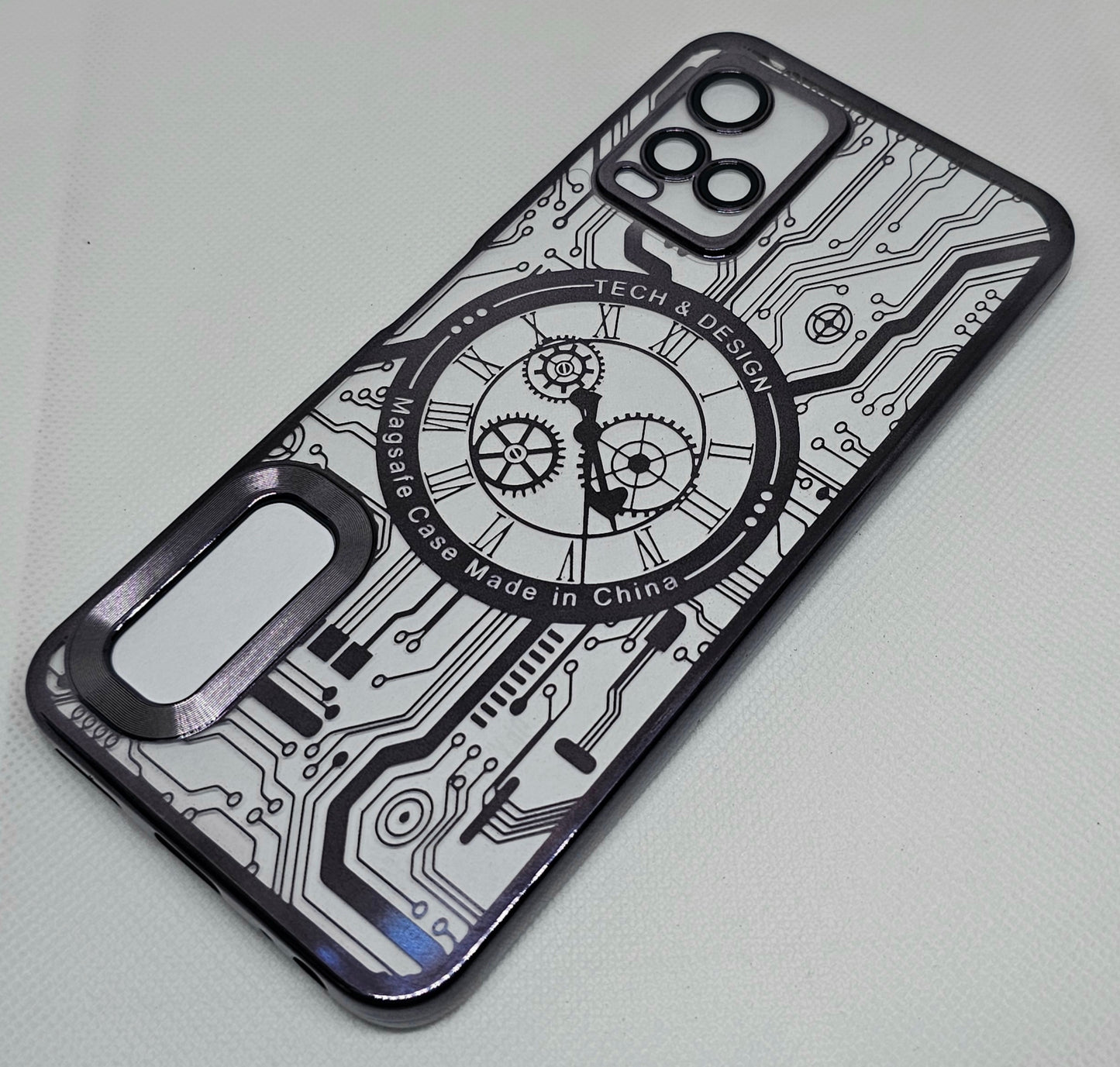 Vivo Y21/Y33s Mobile CD Watch Machine Design Back Cover
