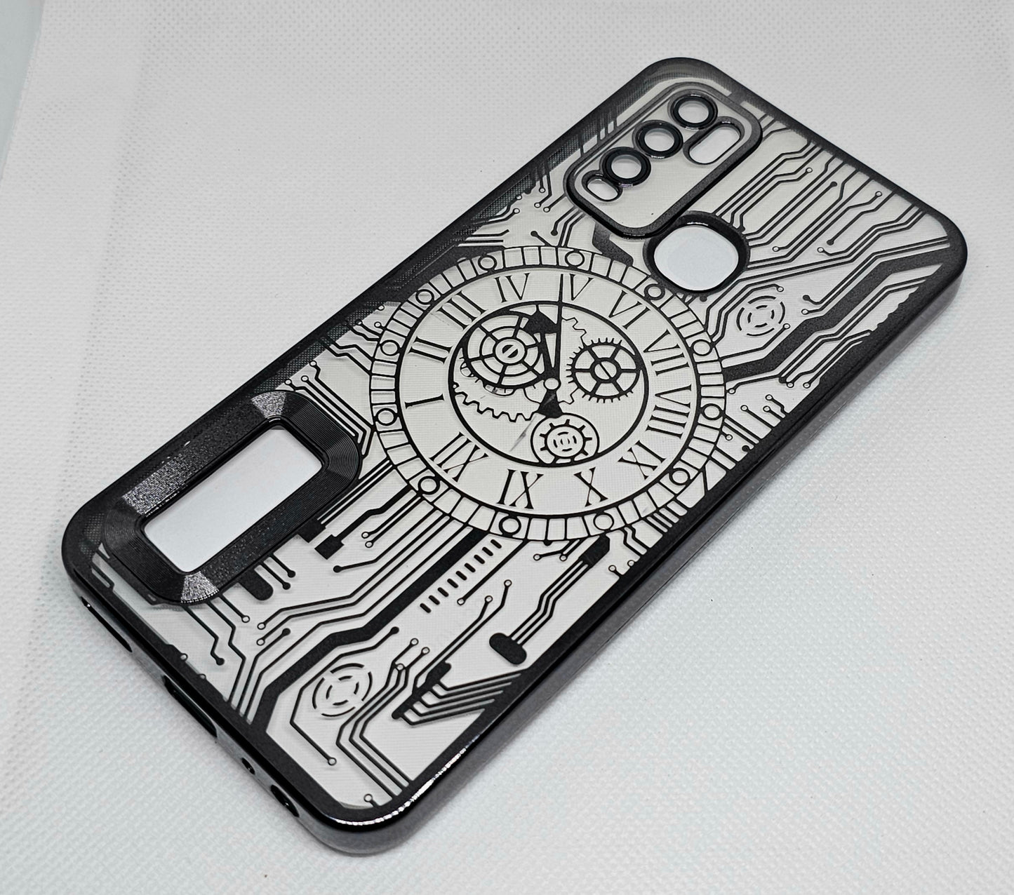 Vivo Y30/Y50 Back Cover with CD Watch Machine Design soft