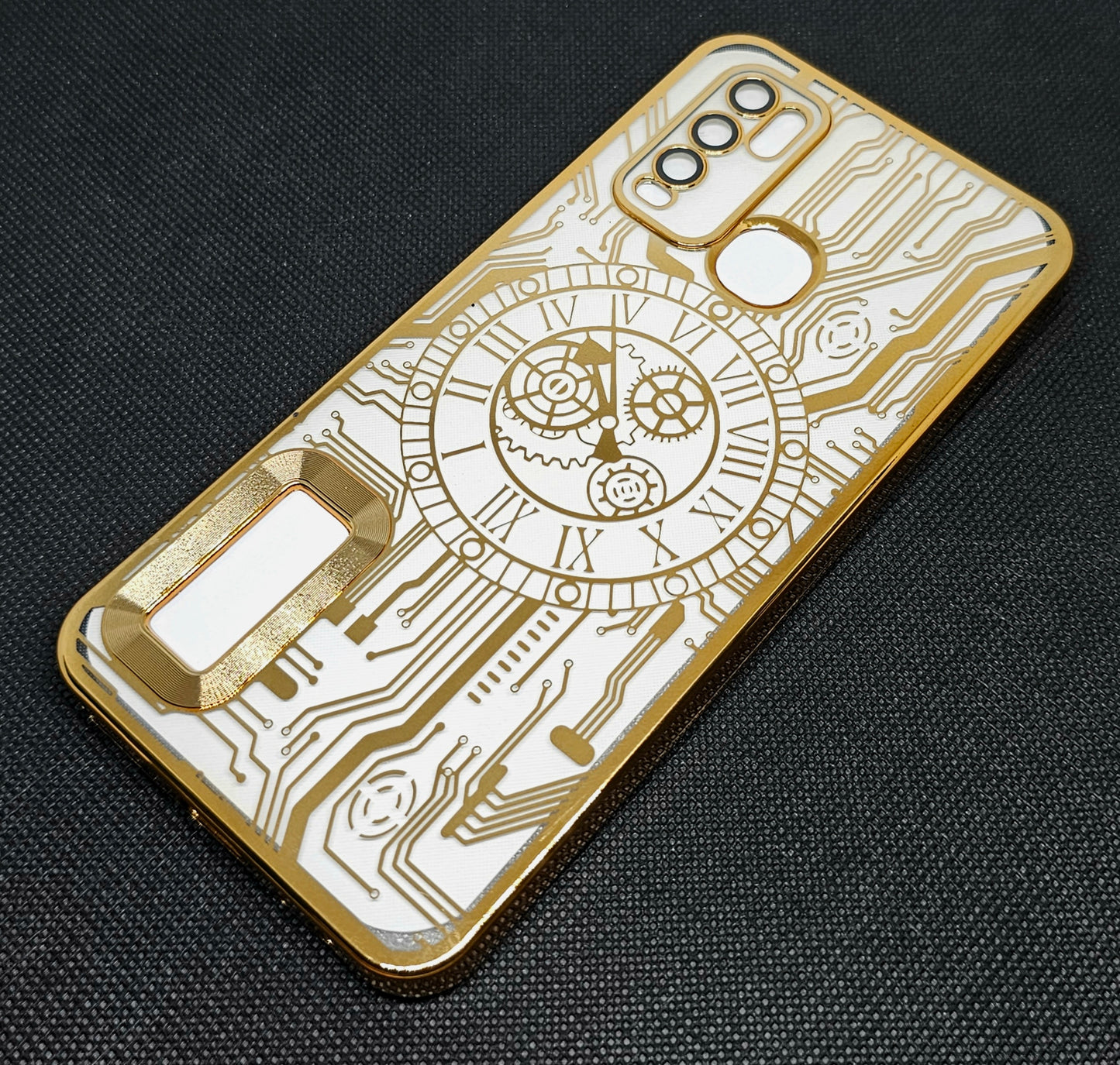 Vivo Y30/Y50 Back Cover with CD Watch Machine Design