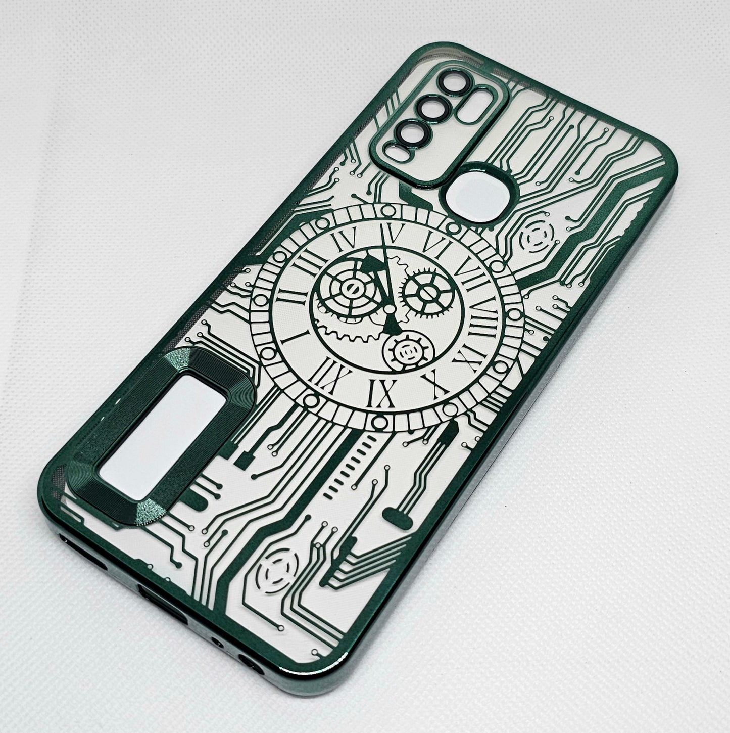Vivo Y30/Y50 Back Cover with CD Watch Machine Design