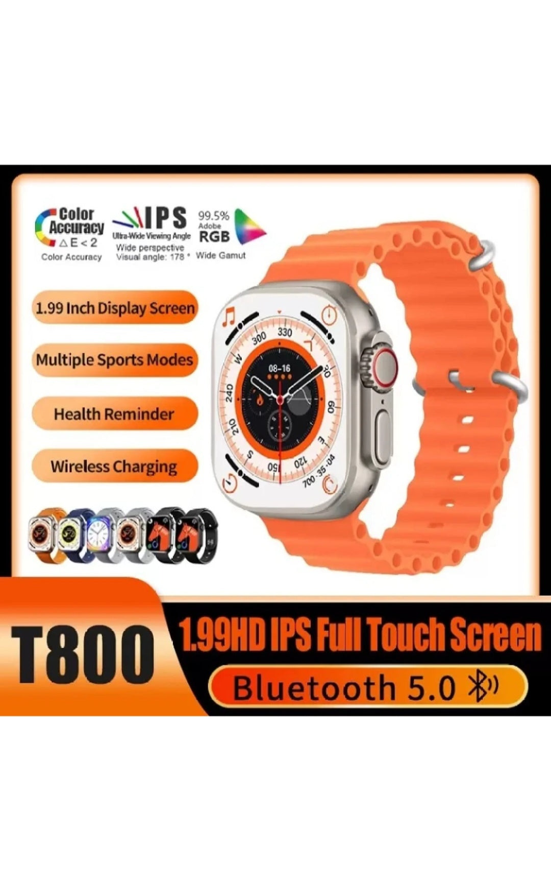 Smart watch T-800 Ultra for Men- Women
