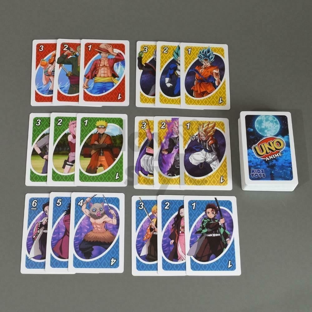 Uno Anime Character for Kids Playing cards