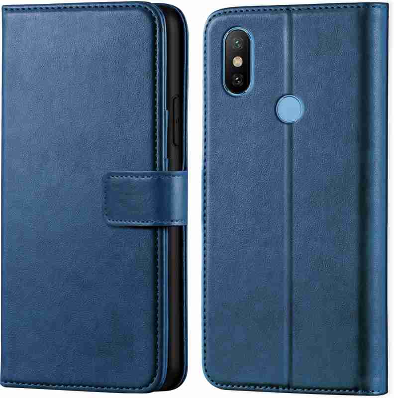 Mi A2 Leather Flip Cover