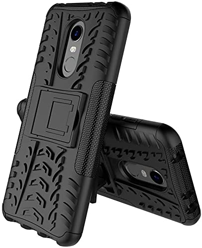 Mi Redmi Note 5 / 5 plus Shockproof Hybrid Kickstand Back Cover Defender Cover - Black