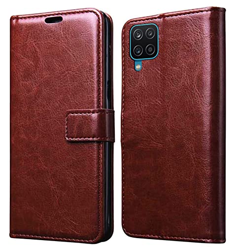 Samsung Galaxy M12/A12/F12 Leather Flip Cover