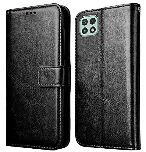 Samsung Galaxy A22 5G Leather Flip Cover