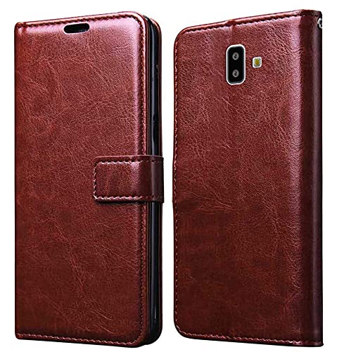 Samsung Galaxy J6 Plus Leather Flip Cover