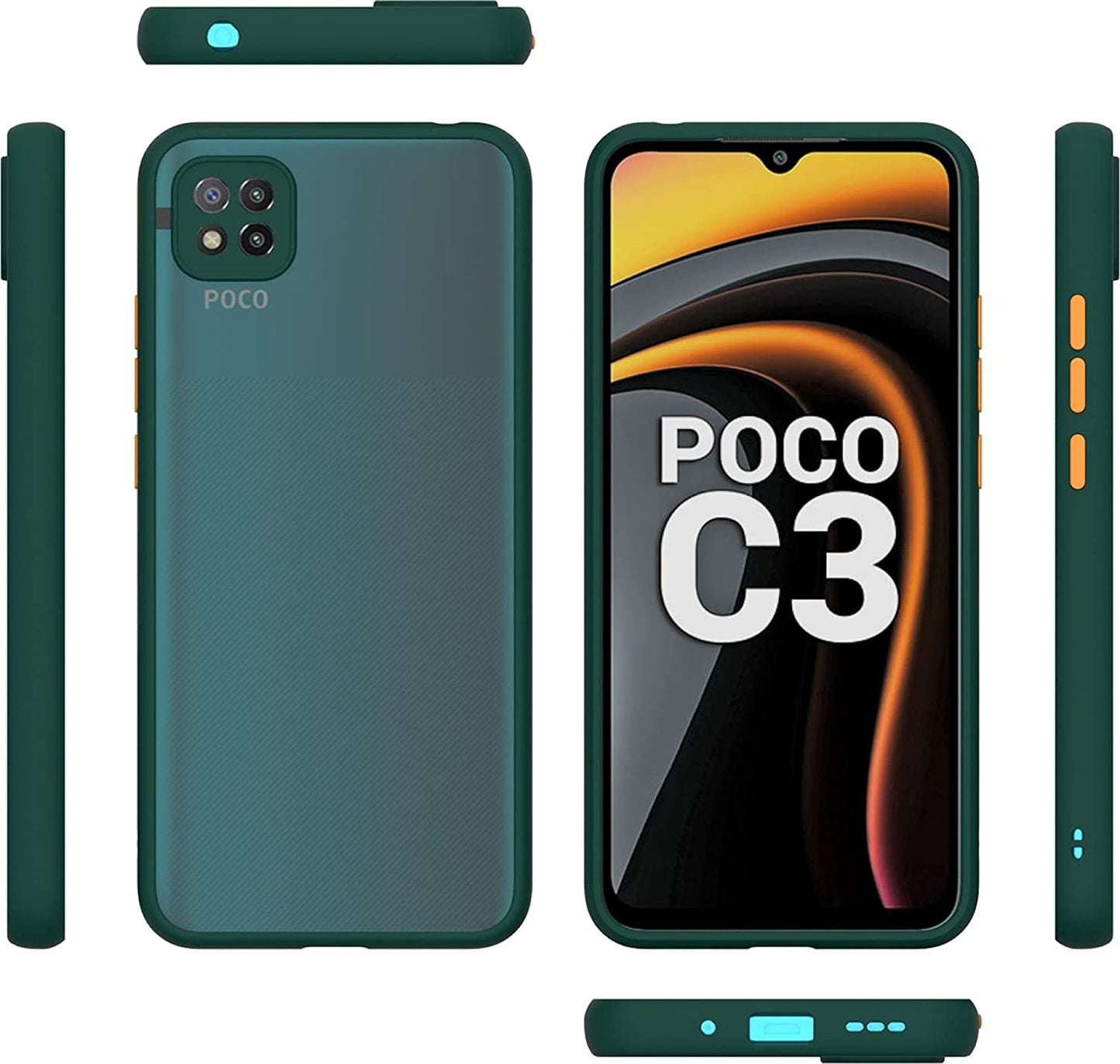 Poco C3 mobile Back Cover (Smoky)