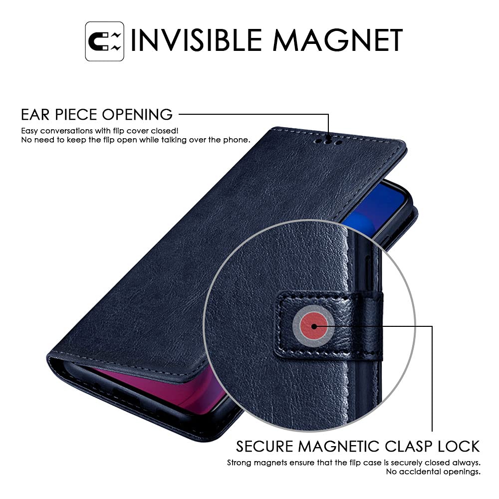 Xiaomi Mi Redmi 8 mobile Premium Leather Inner TPU Foldable Stand Wallet Card Slots