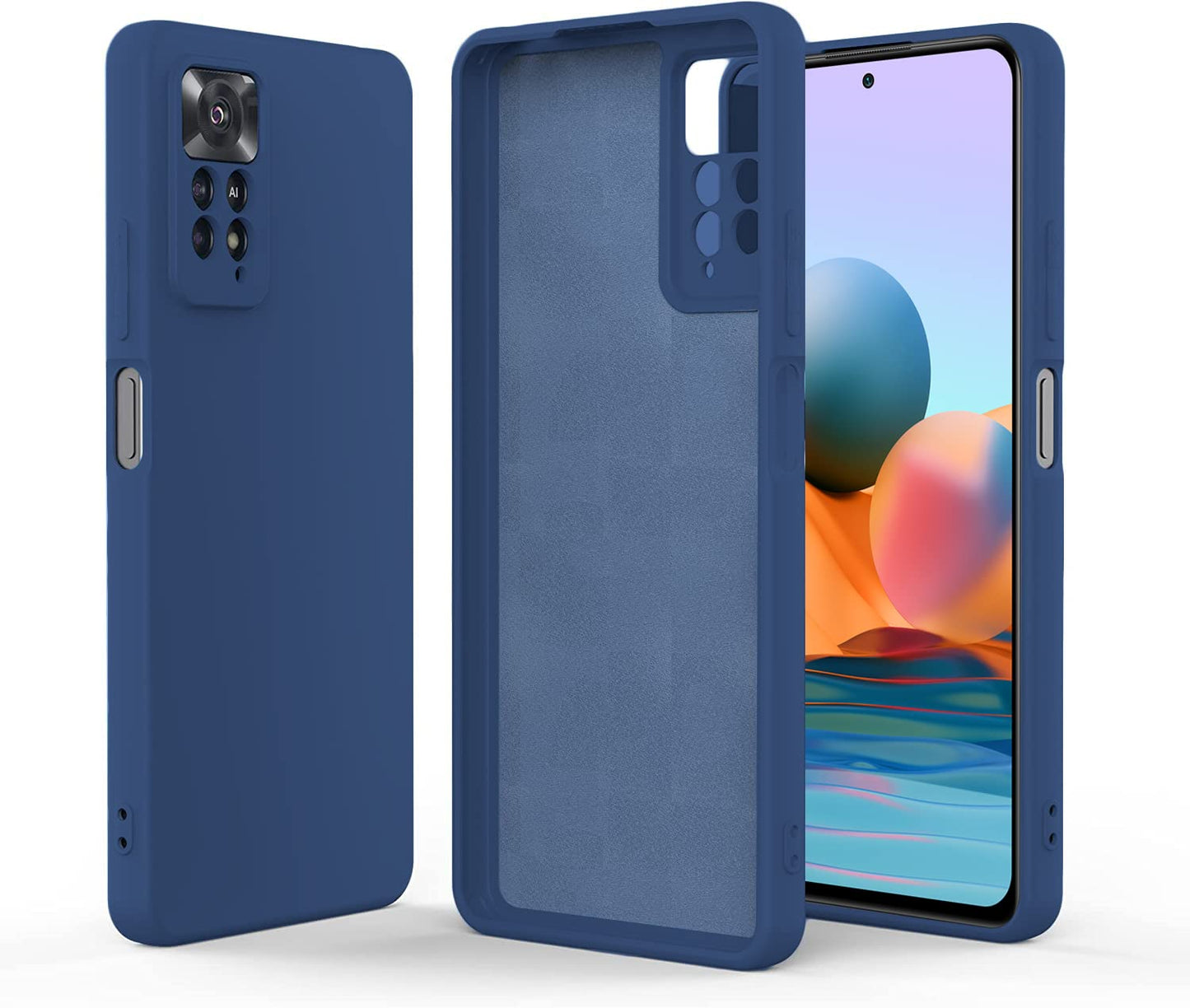 Mi Note 11/ Note 11s 4G Mobile Back Cover (Silicone + Inner Side Cloth) soft
