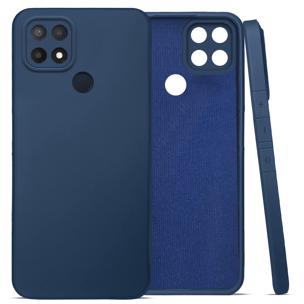 Oppo A15 Back Cover (Silicone + Inner Side Cloth) Soft