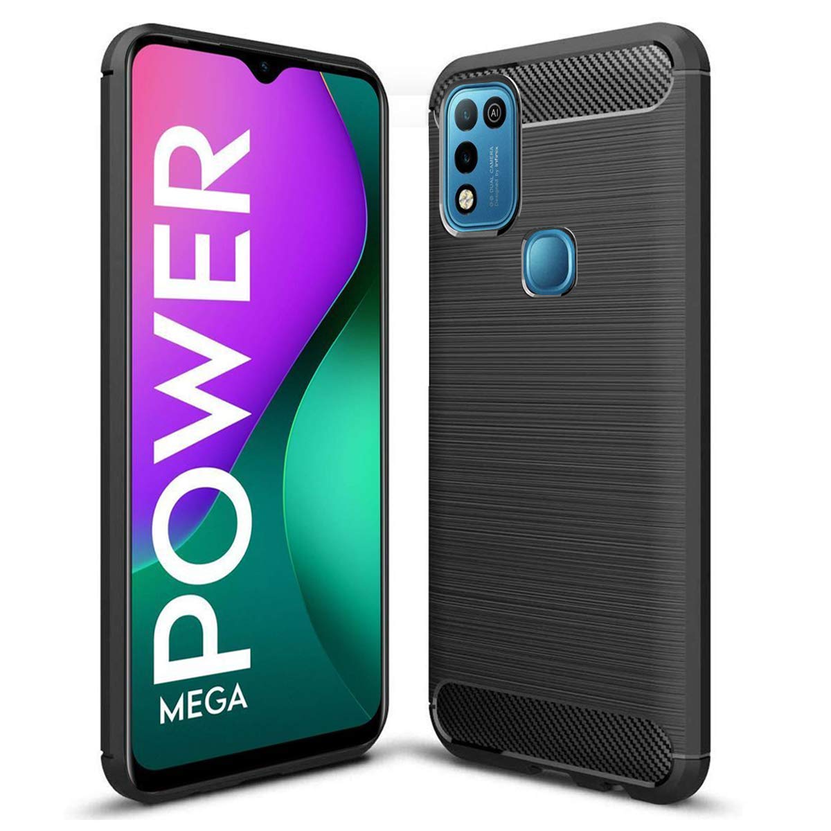 Infinix Smart 5A Armour Mobile Back Cover Carbon Fiber Pattern
