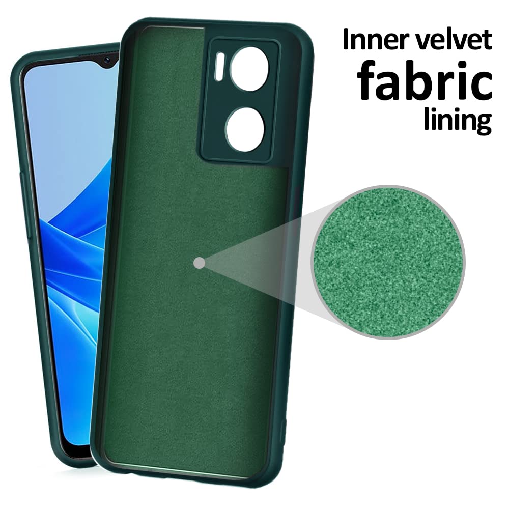 Oppo A57 4G (2022) Back Cover (Silicone + Inner Side Cloth) soft