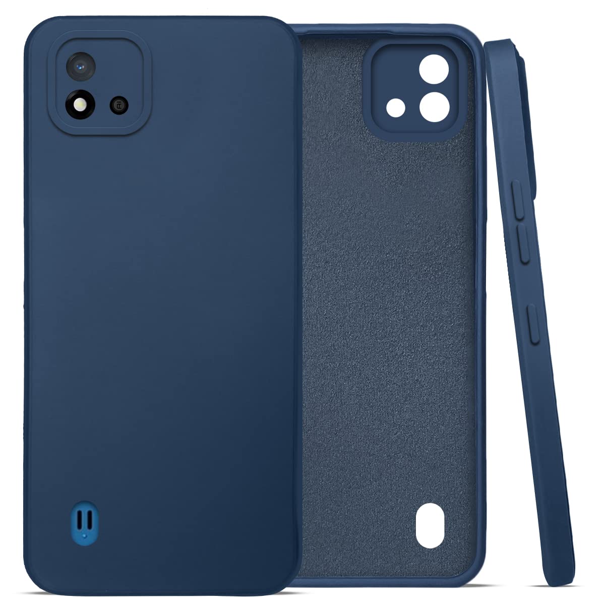 Realme C20 Back Cover (Silicone + Inner Side Cloth) Soft