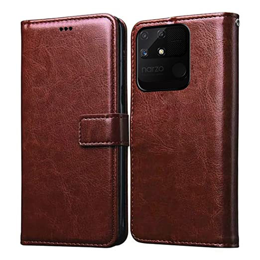 Realme Narzo 50A Cover Leather Flip