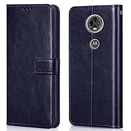 Motorola Moto E5 Plus Leather Flip Cover