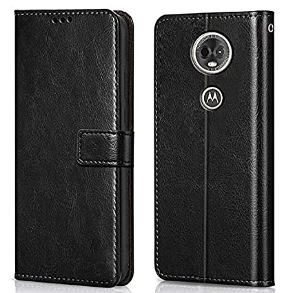 Motorola Moto E5 Plus Leather Flip Cover