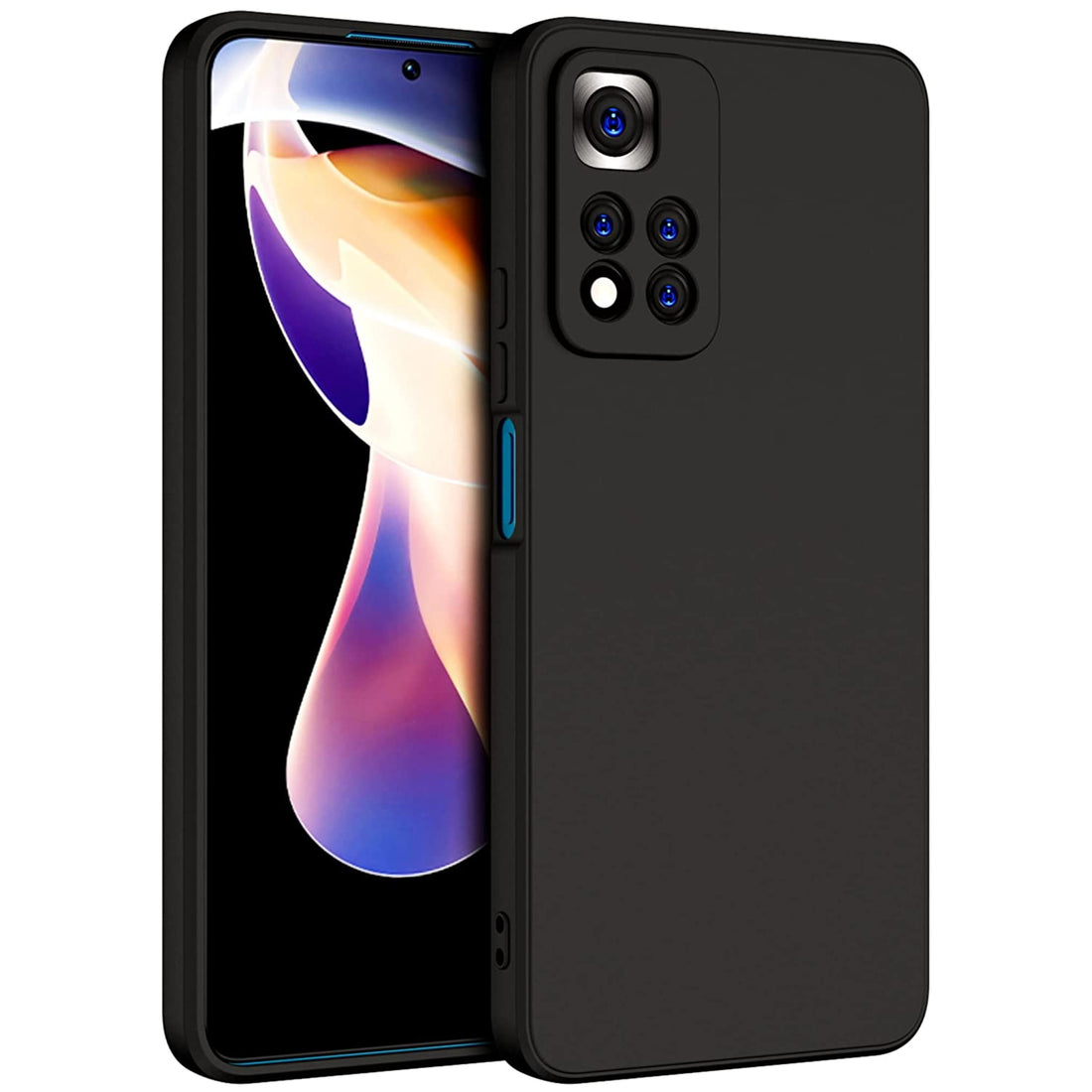 Mi 11i Silicone + Cloth inner side Mobile Back cover soft
