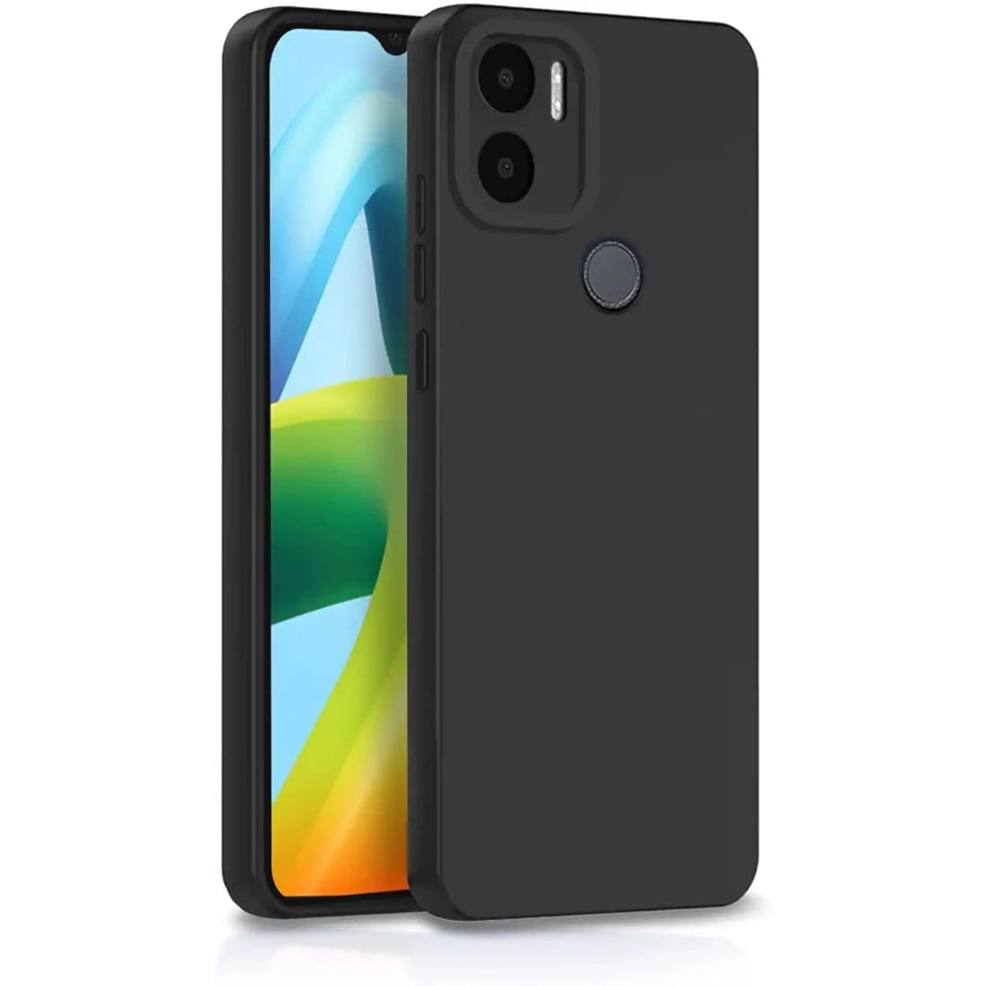 Mi A1+ Silicone+Cloth Mobile Back Cover soft