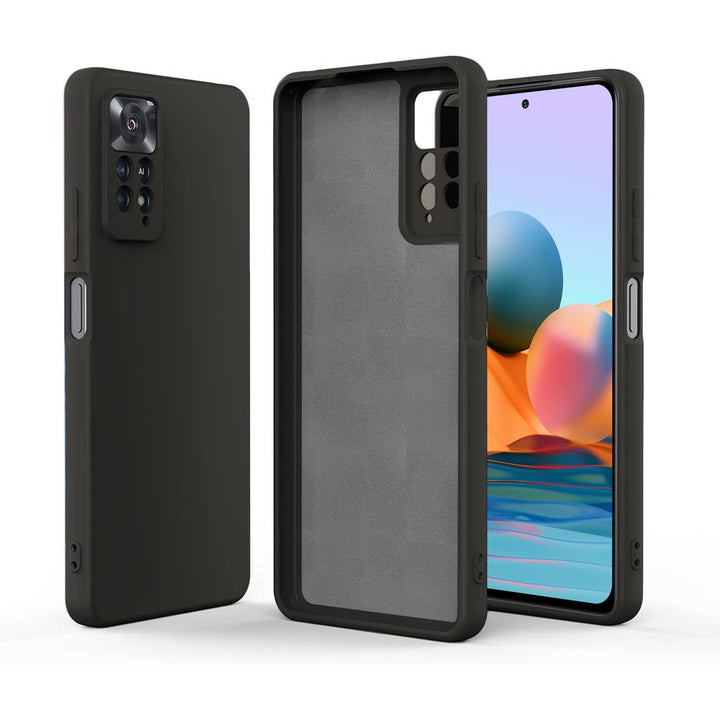 Mi Note 11/ Note 11s 4G Mobile Back Cover (Silicone + Inner Side Cloth) soft