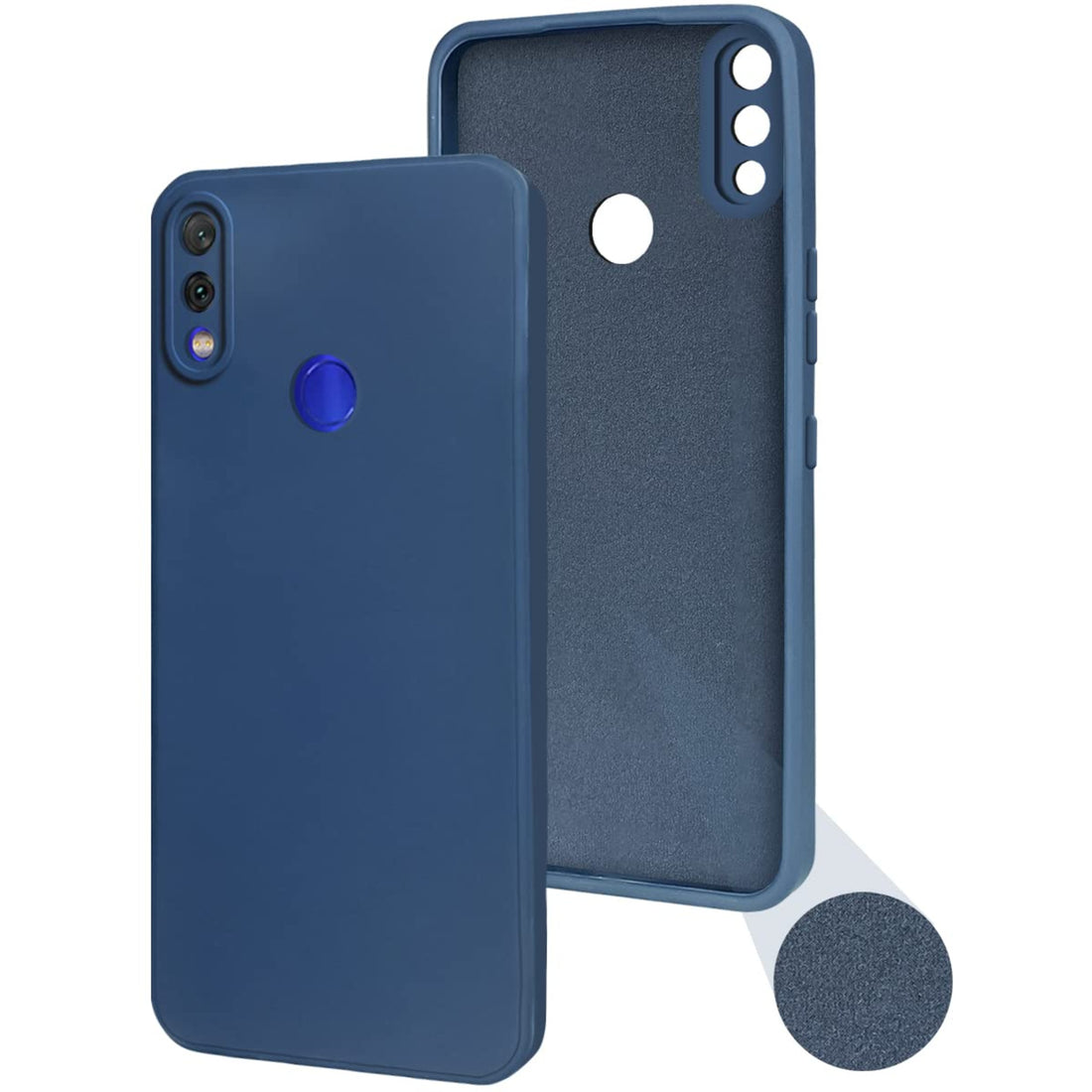 Mi Redmi Note 7 Back Cover (Silicone + Inner Side Cloth) Soft