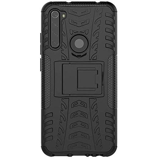 Mi Redmi Note 8 Shockproof  Back Cover Defender Cover Hybrid Kickstand  - Black