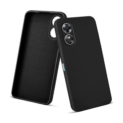 Oppo A17 Back Cover ( Silicone + Cloth) soft