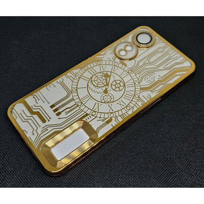 Oppo A78(5G)/A58(5G)/A58x Back Cover with CD Watch Machine Design soft