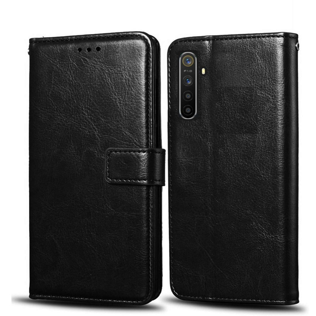 Oppo F15 Flip Leather Cover