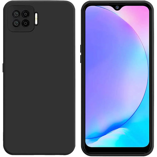 Oppo F17 Silicone + Cloth Back cover Soft