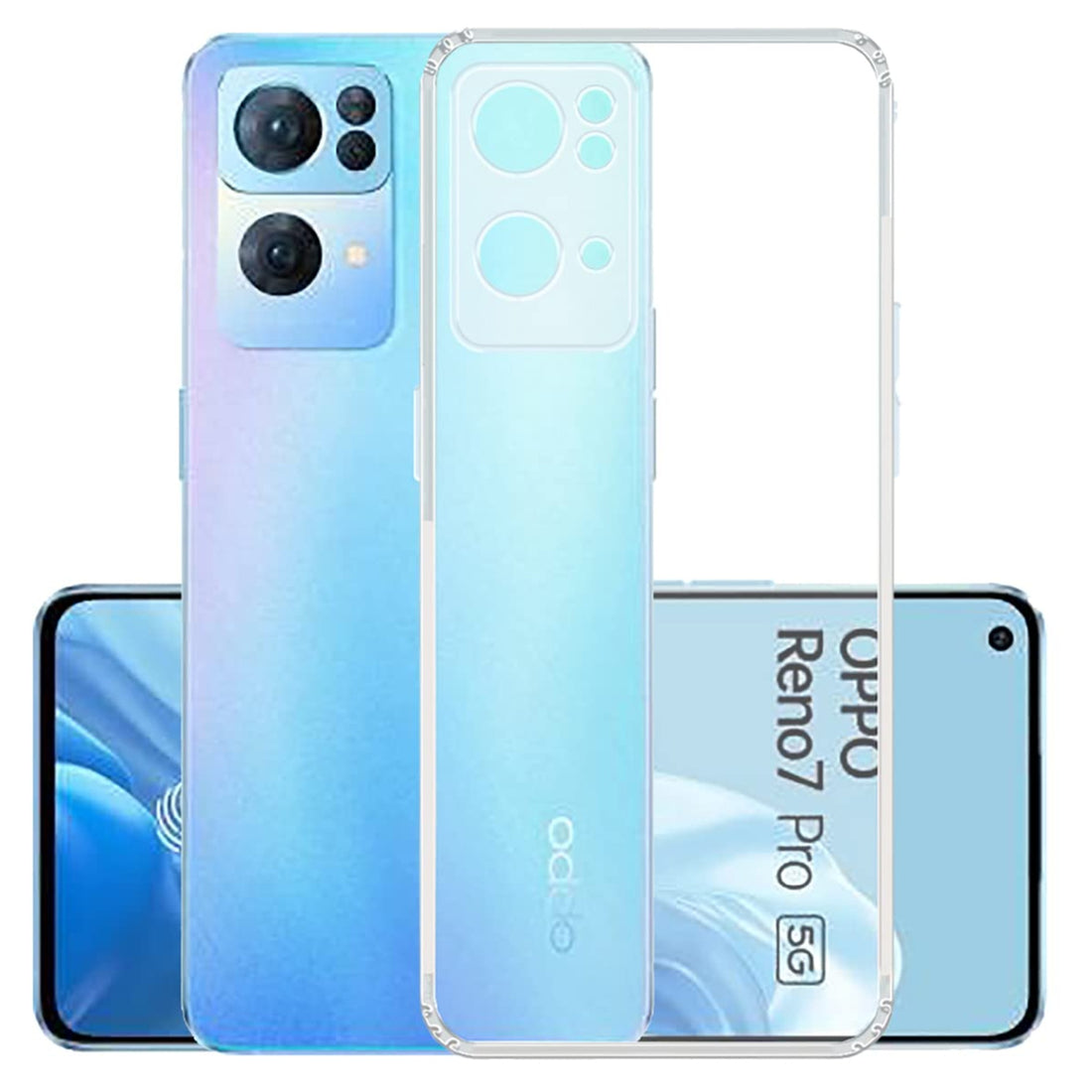 Oppo Reno 7 pro 5G Transparent Soft Silicone  Back Cover TPU