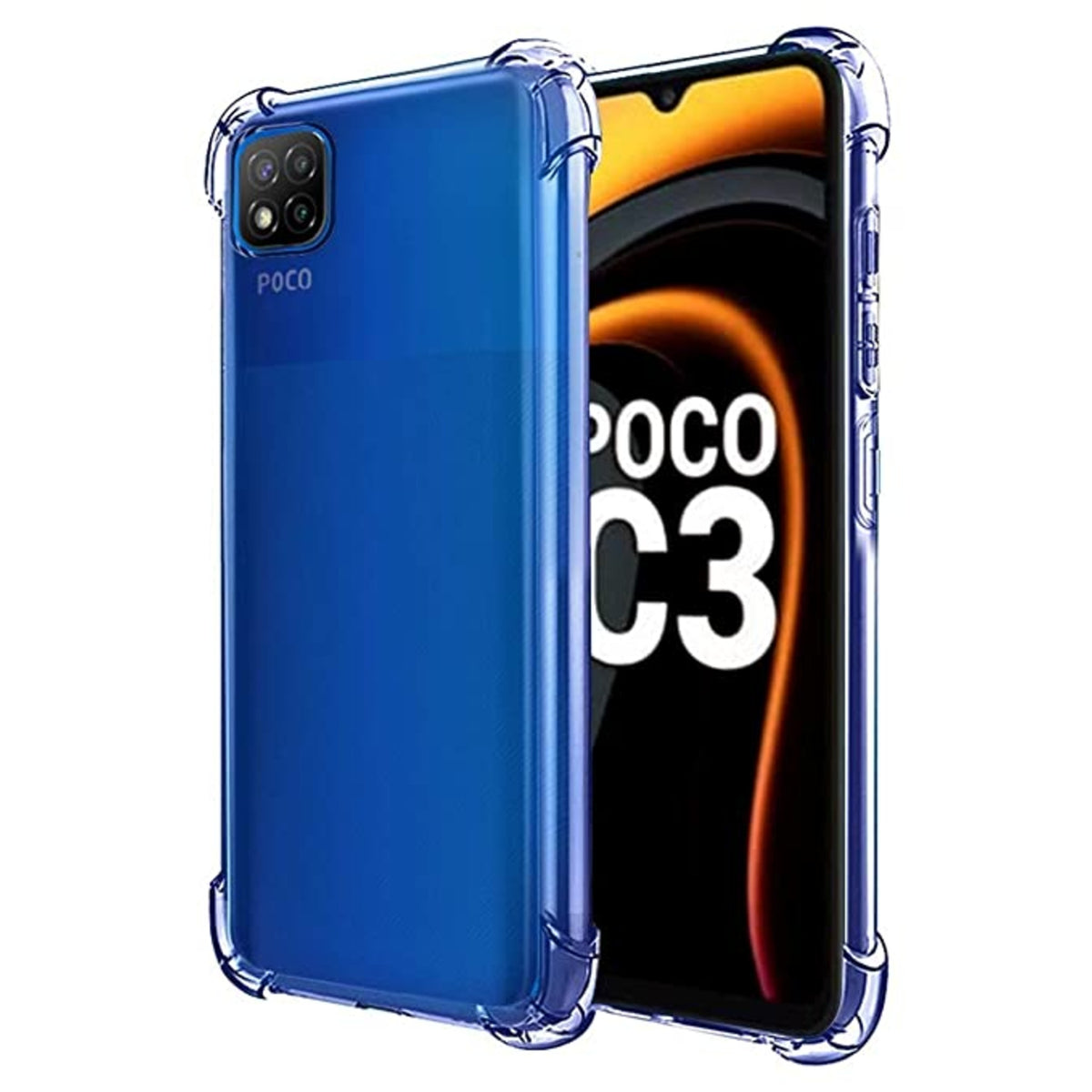 HOT Rubber Poco C3 Back Cover Poco C3 Back Cover Soft (TPU)
