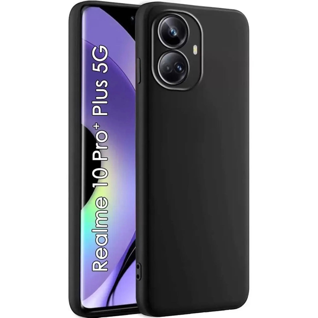 Realme 10 Pro Plus Silicone + Cloth Back Cover soft