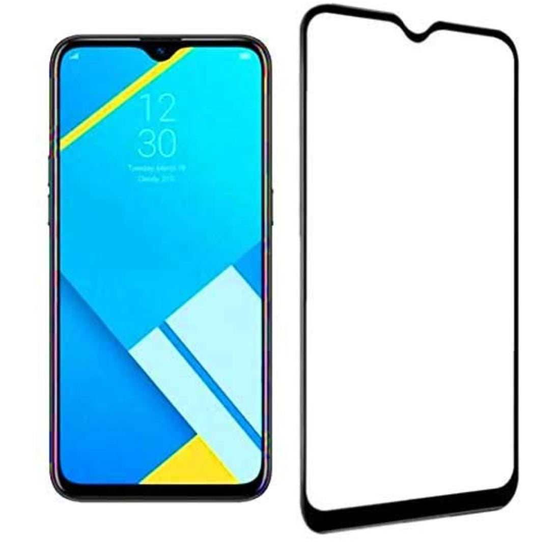 Realme C2 / Oppo A1K  11D/9h with HD Clear screen hardness Tempered Glass scratch proof