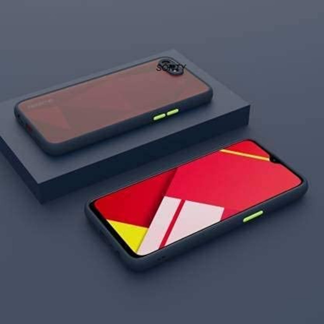 Realme C2 Mobile Back Cover (Smoky)