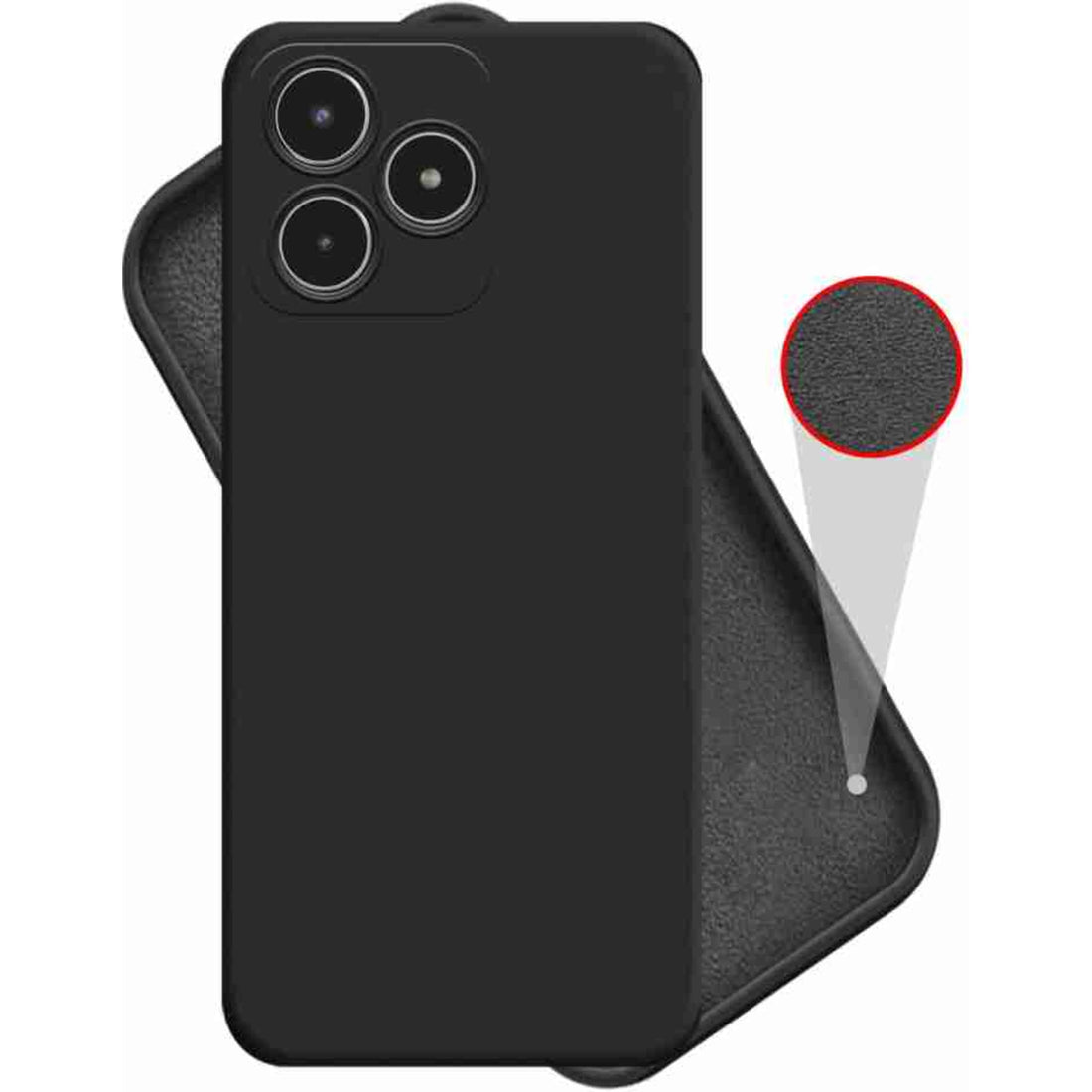 Realme C51 Mobile Back cover (Silicone + Cloth)
