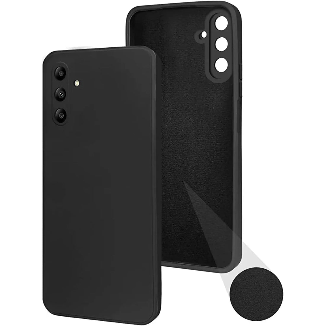 Samsung A04s Silicone + Cloth Back Cover soft