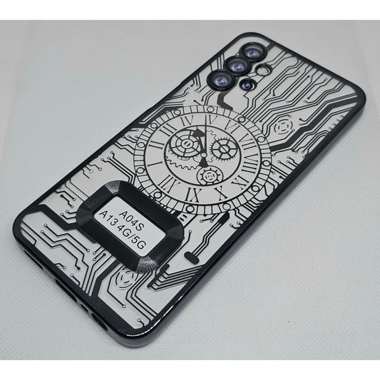 Samsung A23/ A13 (4G)  Back Cover with CD Watch Machine Design soft