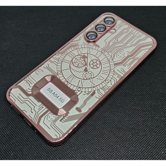Samsung A54 (5G) Back Cover with CD Watch Machine Design soft