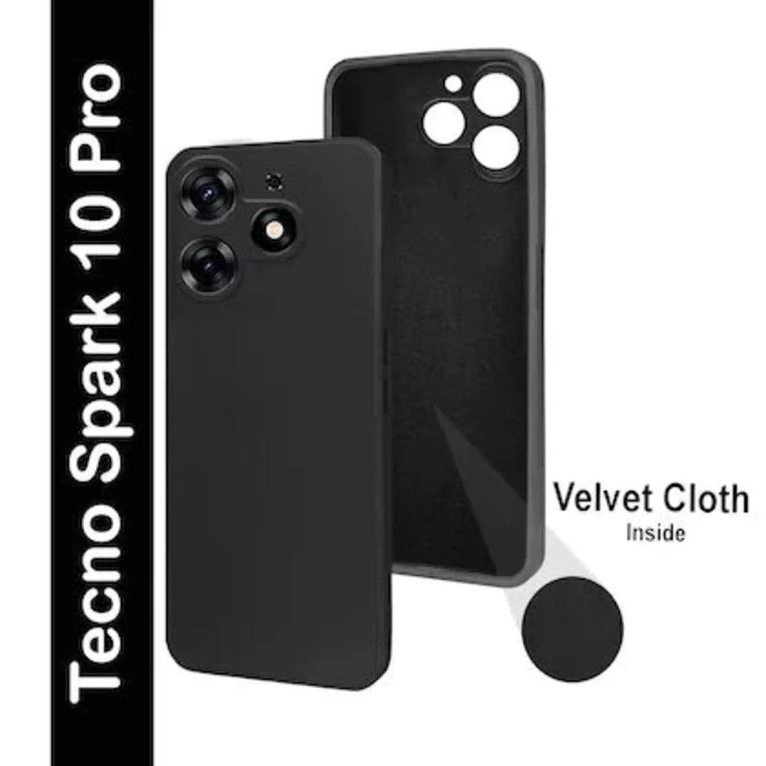 Techno spark 10 pro Mobile Back Cover Silicone + Cloth