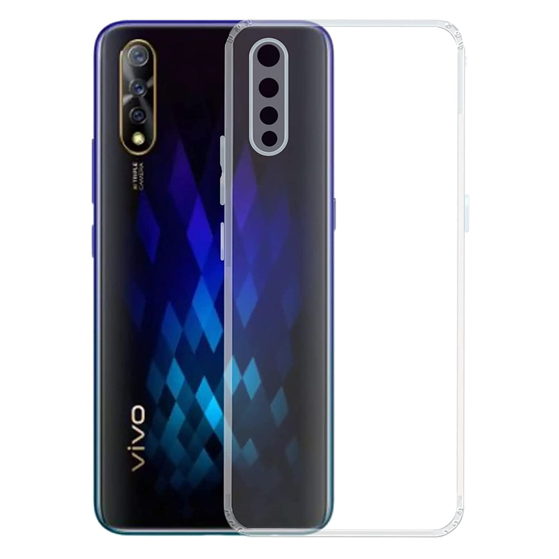 Vivo S1 Transparent Soft Silicone Back Cover  TPU