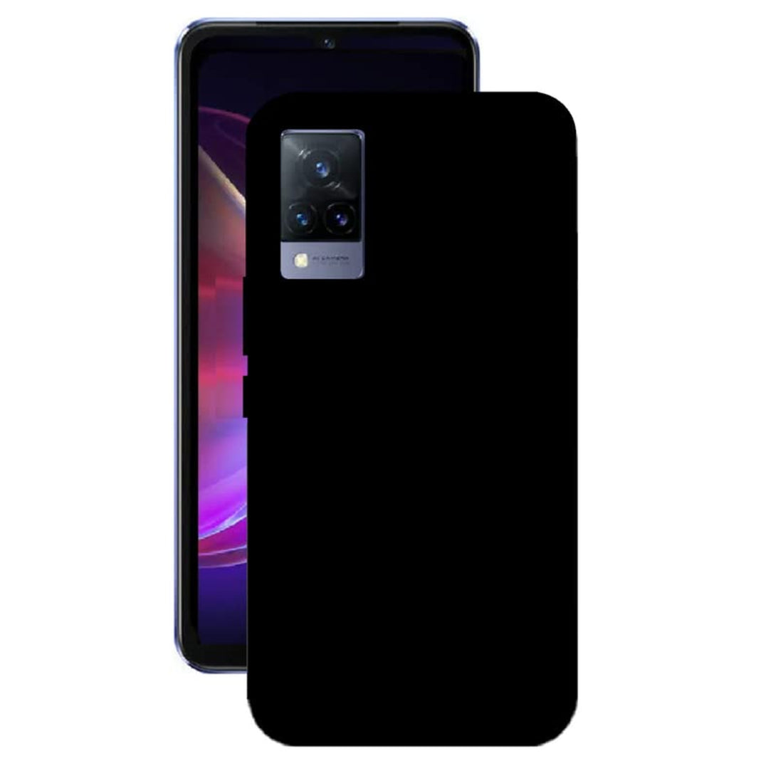 Vivo V21 Back Cover (Silicone + Cloth) Soft