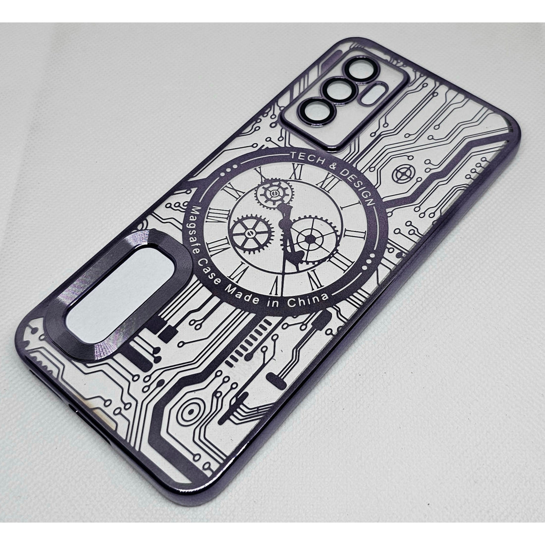 Vivo V23 E / Y75 (4G)  Back Cover with CD Watch Machine Design soft