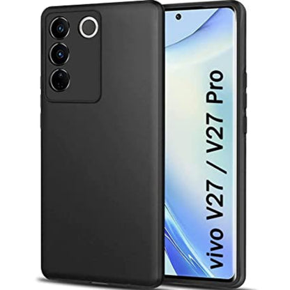 Vivo V27 Pro Silicone Back cover with Cloth Soft